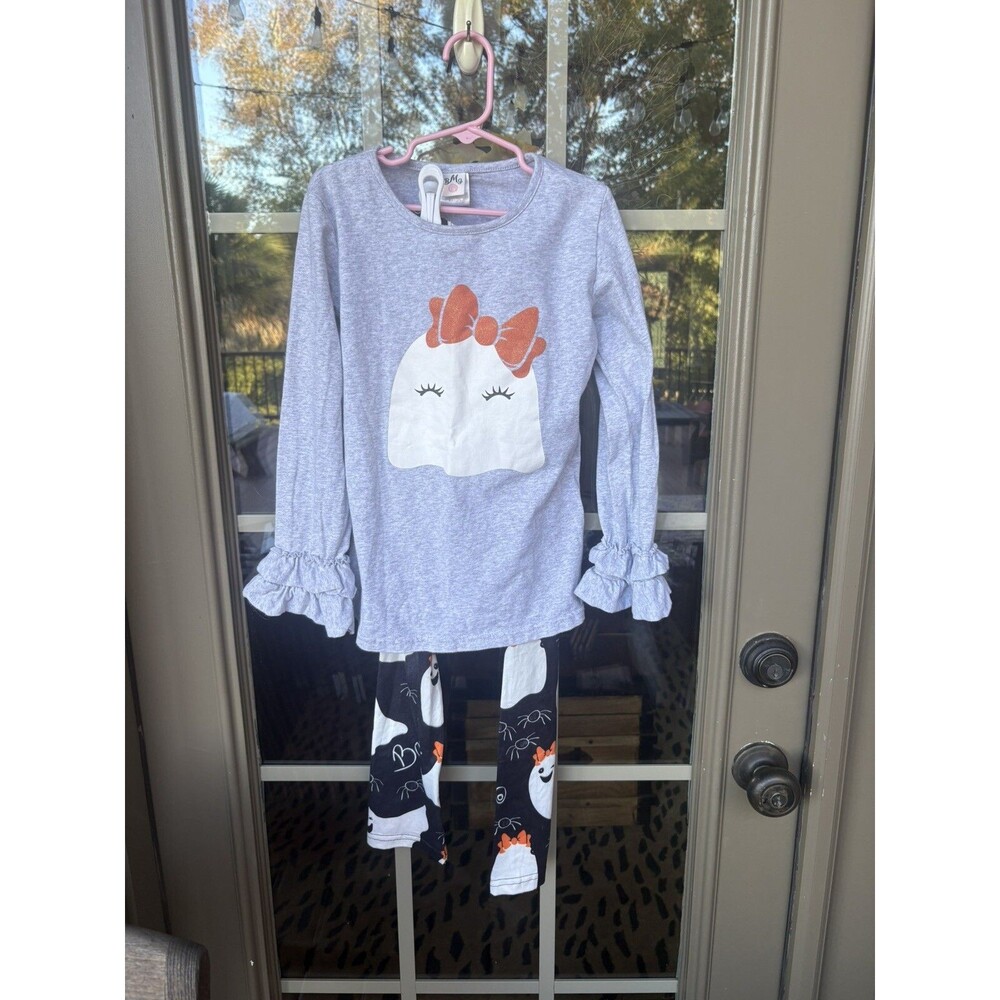 Mia Belle Girls Multi-Color Halloween Ghost Outfit- 3XL (8/9)